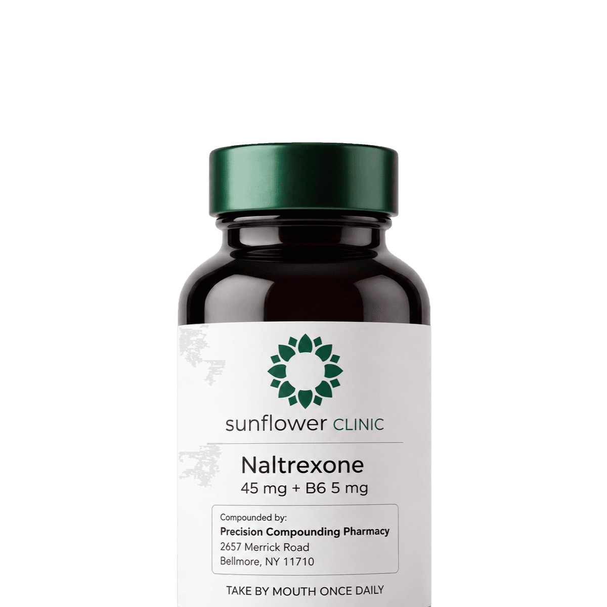 Sunflower Clinic naltrexone bottle